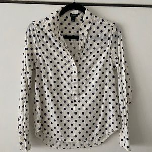 J. Crew polka dot top